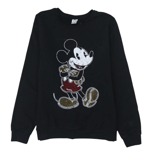Disney Womens Black Size 16 Mickey Mouse Pullover Sweatshirt