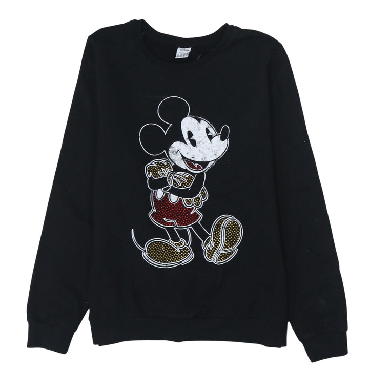 Disney Womens Black Size 16 Mickey Mouse Pullover Sweatshirt