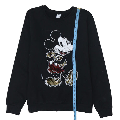 Disney Womens Black Size 16 Mickey Mouse Pullover Sweatshirt