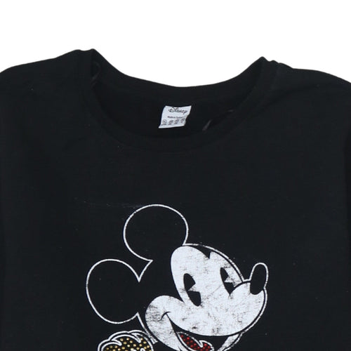 Disney Womens Black Size 16 Mickey Mouse Pullover Sweatshirt