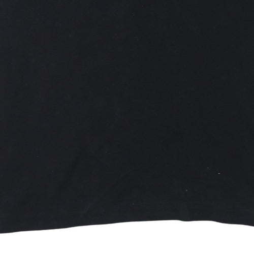 G-Star RAW Mens Black 2XL Henley Zip Logo Cotton T-Shirt
