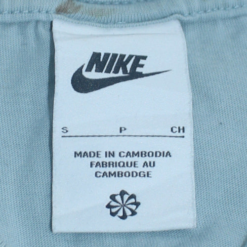 Nike Men's Blue Crew Neck Short Sleeve Graphic T-Shirt Size S