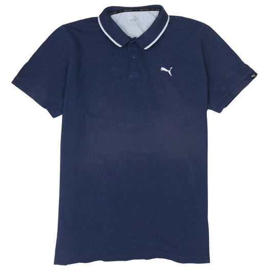 Puma Men's Blue XL Regular Fit Short Sleeve Polo Shirt