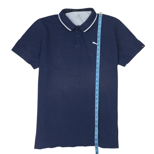 Puma Men's Blue XL Regular Fit Short Sleeve Polo Shirt