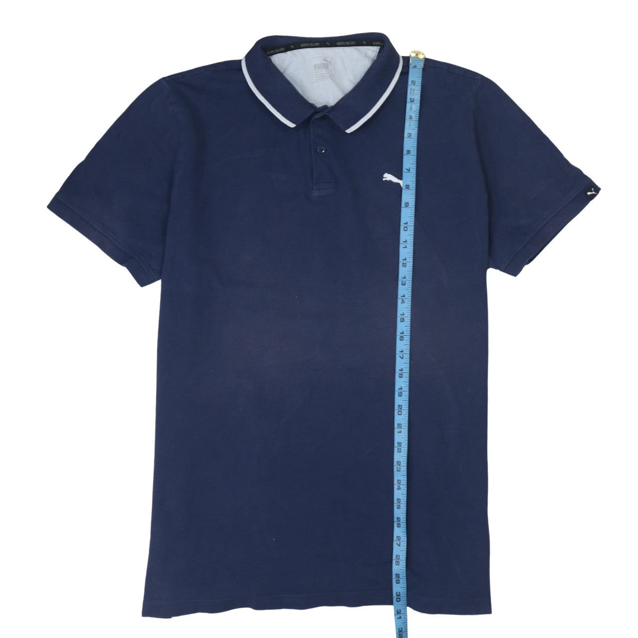 Puma Men's Blue XL Regular Fit Short Sleeve Polo Shirt