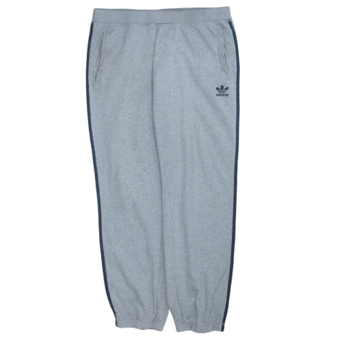 Adidas Mens Grey L Sweatpants Joggers Elastic Waist Casual