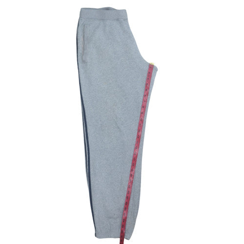 Adidas Mens Grey L Sweatpants Joggers Elastic Waist Casual
