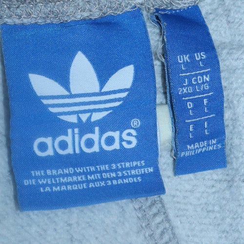 Adidas Mens Grey L Sweatpants Joggers Elastic Waist Casual