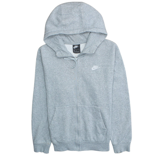 Nike Men's Grey Full Zip Hoodie Size M Fleece Sweatshirt