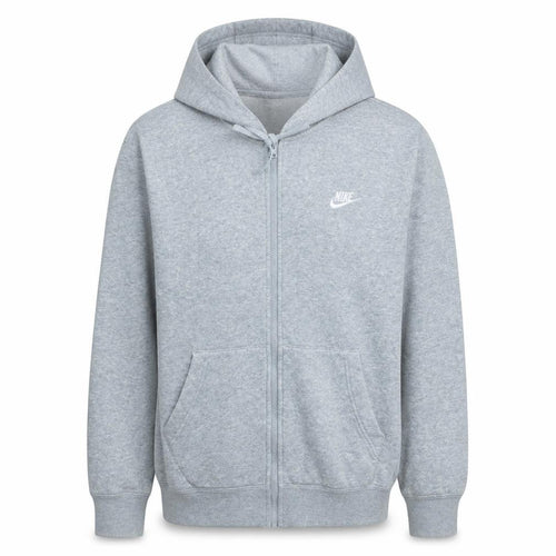 Nike Men's Grey Full Zip Hoodie Size M Fleece Sweatshirt