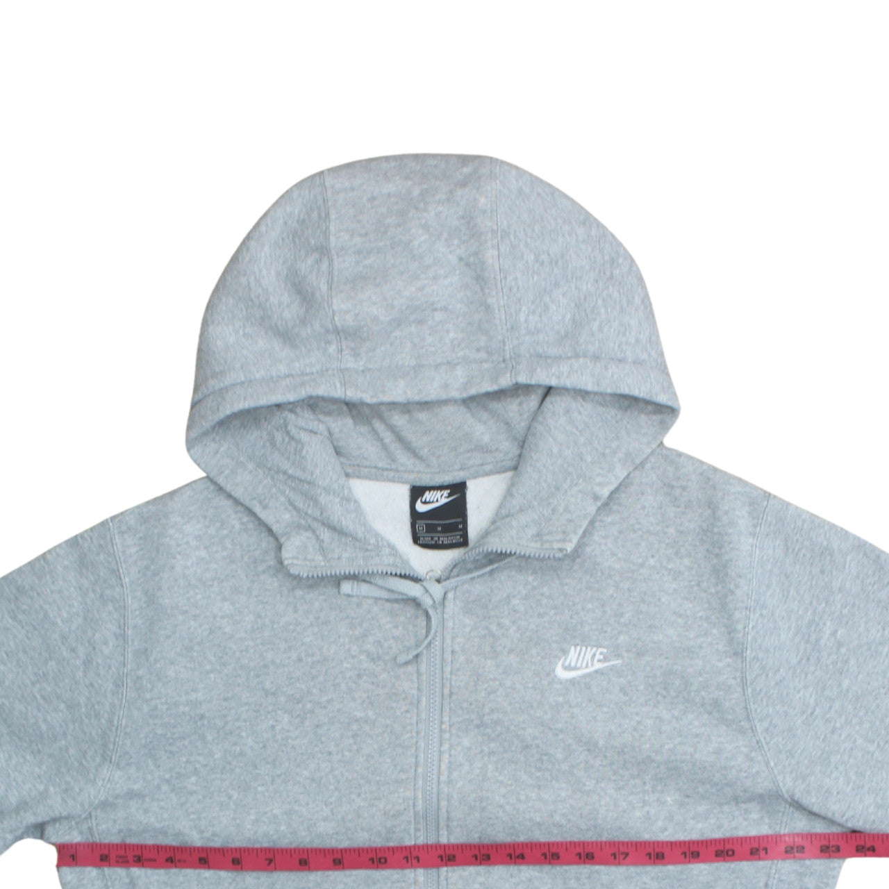 Nike Men's Grey Full Zip Hoodie Size M Fleece Sweatshirt