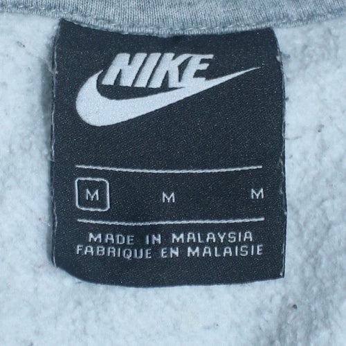 Nike Men's Grey Full Zip Hoodie Size M Fleece Sweatshirt