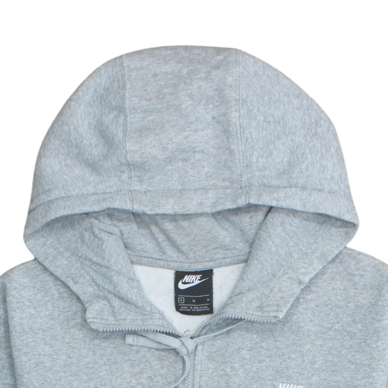 Nike Men's Grey Full Zip Hoodie Size M Fleece Sweatshirt