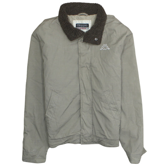 Kappa Men’s Beige Cotton Bomber Jacket Lined Size L