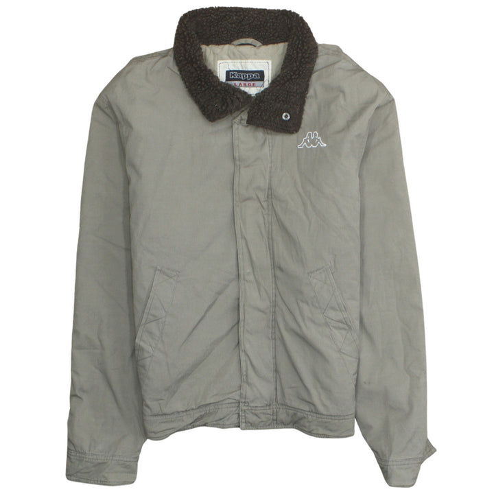 Kappa Men’s Beige Cotton Bomber Jacket Lined Size L