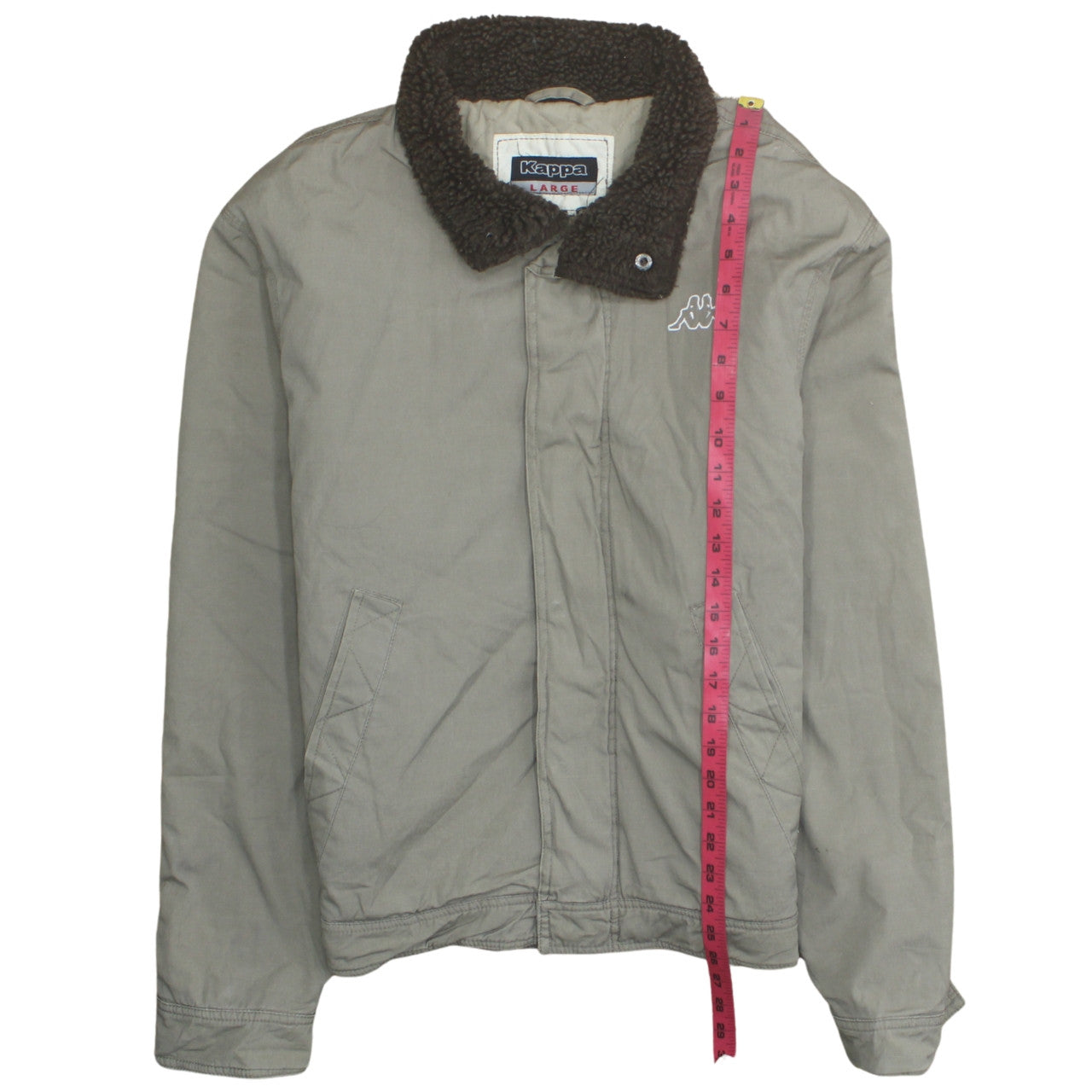 Kappa Men’s Beige Cotton Bomber Jacket Lined Size L