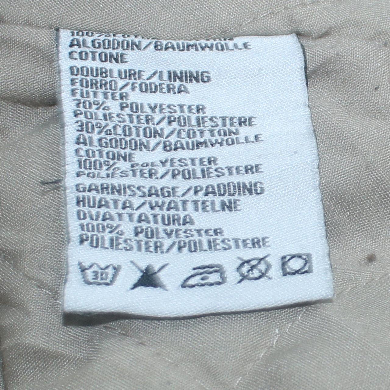 Kappa Men’s Beige Cotton Bomber Jacket Lined Size L