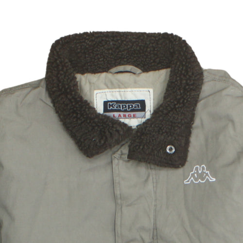 Kappa Men’s Beige Cotton Bomber Jacket Lined Size L