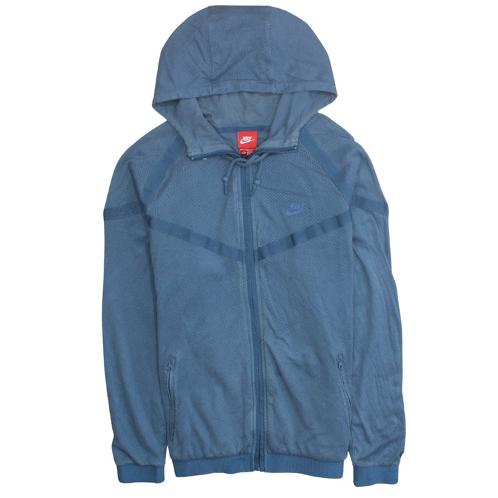 Nike Men's Blue Full Zip Hoodie Size L Lightweight Cotton