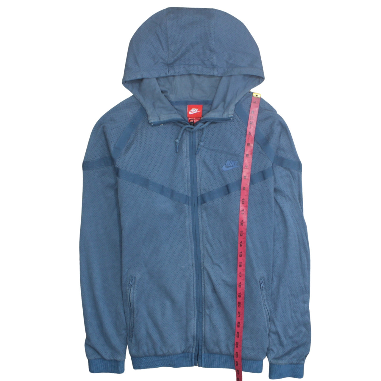 Nike Men's Blue Full Zip Hoodie Size L Lightweight Cotton