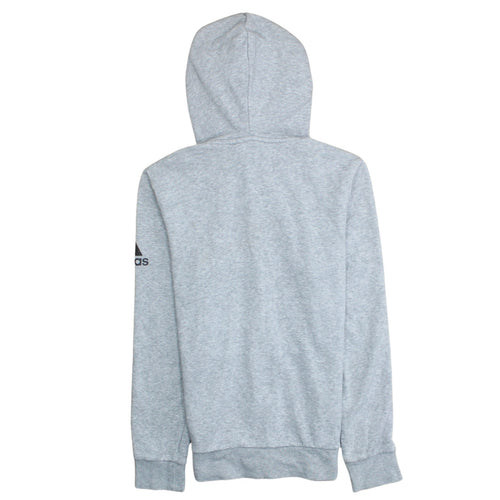 Adidas Womens Grey Full Zip Hoodie Size M, Hooded Sweatshirt