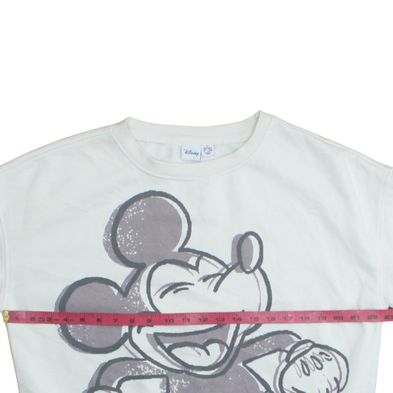 Disney Women White Mickey Mouse Pullover Sweatshirt Size M
