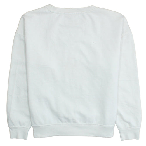 Disney Women White Mickey Mouse Pullover Sweatshirt Size M