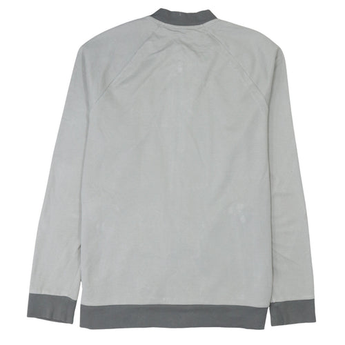 Hugo Boss Men's Grey L Track Jacket Cotton Blend Zip-Up