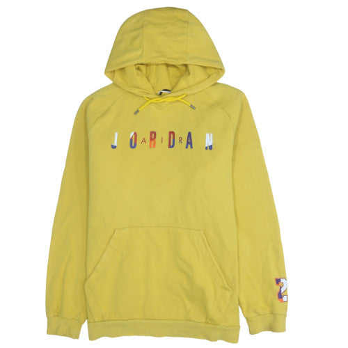 Jordan Men's Yellow Pullover Hoodie XL Cotton Blend Streetwear
