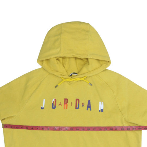 Jordan Men's Yellow Pullover Hoodie XL Cotton Blend Streetwear