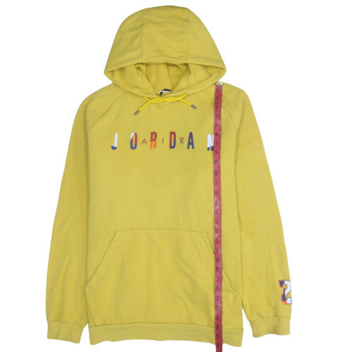 Jordan Men's Yellow Pullover Hoodie XL Cotton Blend Streetwear
