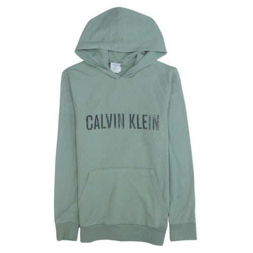 Calvin Klein Women’s Green Pullover Hoodie Size S Cotton Blend