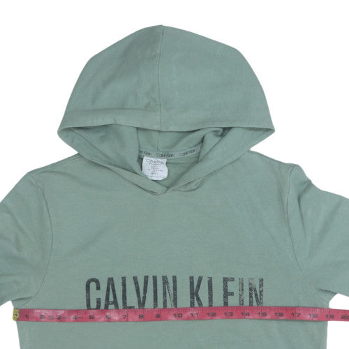 Calvin Klein Women’s Green Pullover Hoodie Size S Cotton Blend