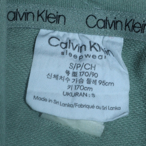 Calvin Klein Women’s Green Pullover Hoodie Size S Cotton Blend