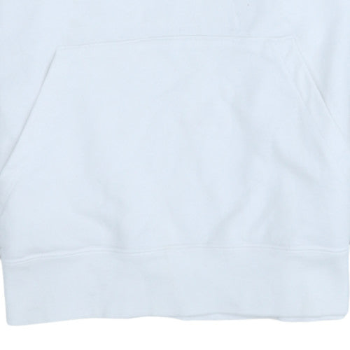 Calvin Klein Jeans Men's White M 1/4 Zip Logo Mock Neck Sweatshirt