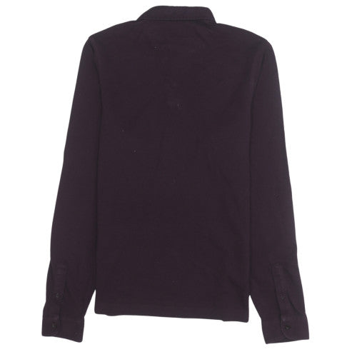 Fred Perry Men’s Purple Long Sleeve Slim Fit Polo Shirt M