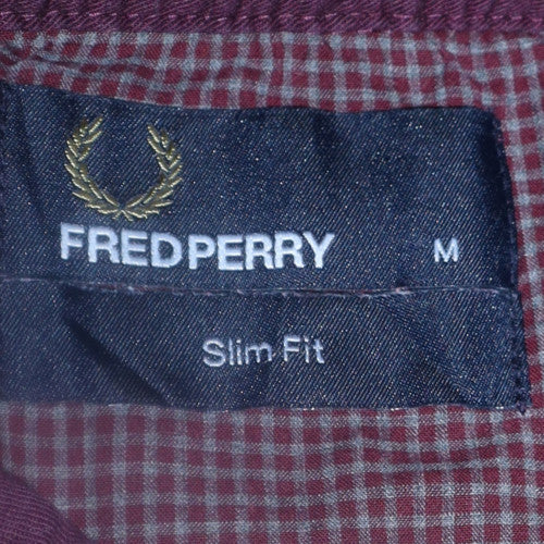 Fred Perry Men’s Purple Long Sleeve Slim Fit Polo Shirt M
