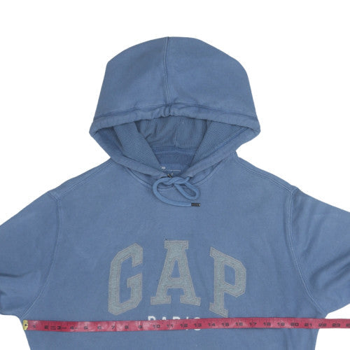 GAP Men Blue Paris Logo Pullover Hoodie Size M