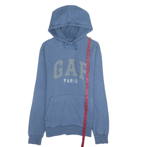 GAP Men Blue Paris Logo Pullover Hoodie Size M