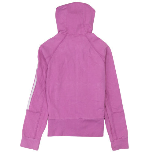 Adidas Womens Pink Full Zip Hoodie Size 8 Hooded Sportswear