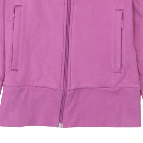 Adidas Womens Pink Full Zip Hoodie Size 8 Hooded Sportswear