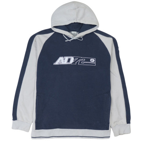 Nike Men's Blue & Grey Pullover Hoodie Size L Graphic Print Cotton Blend