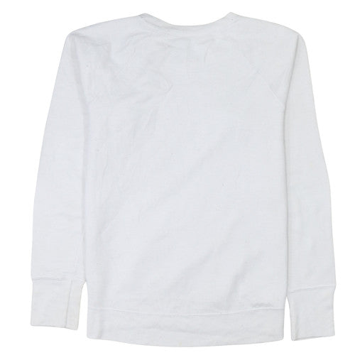 Champion Men's White Small Pullover Sweatshirt Crew Neck Logo