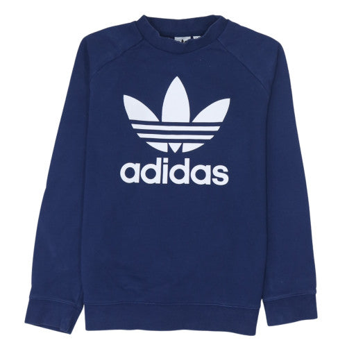 Adidas Women's Blue Crew Neck Pullover Sweatshirt Size 14