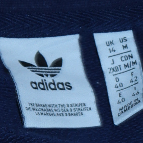 Adidas Women's Blue Crew Neck Pullover Sweatshirt Size 14