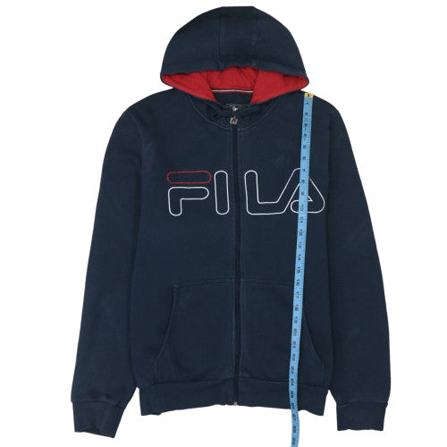 Fila Men's Navy Blue Full Zip Hoodie XL Cotton Blend Casual Sweatshirt
