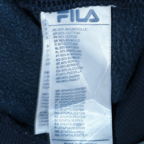 Fila Men's Navy Blue Full Zip Hoodie XL Cotton Blend Casual Sweatshirt