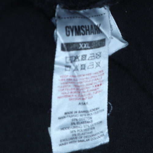 Gymshark Mens Black 2XL Pullover Hoodie Athletic Fit