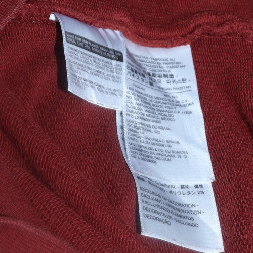 Levi's Women Burgundy Relaxed Fit Crew Neck Sweatshirt XS