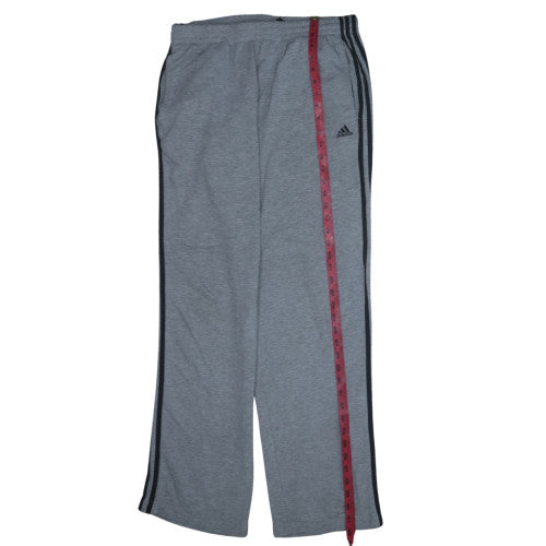 Adidas Men's Grey L Sweatpants Essentials Straight Leg Trousers